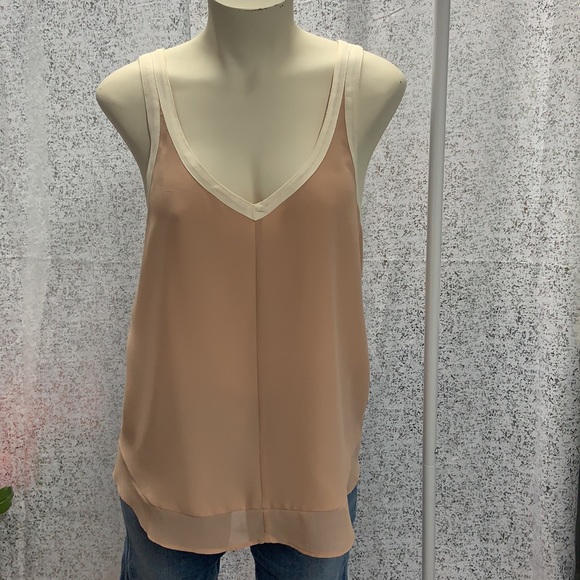 Nude beige sleeveless blouse - Picture 1 of 9